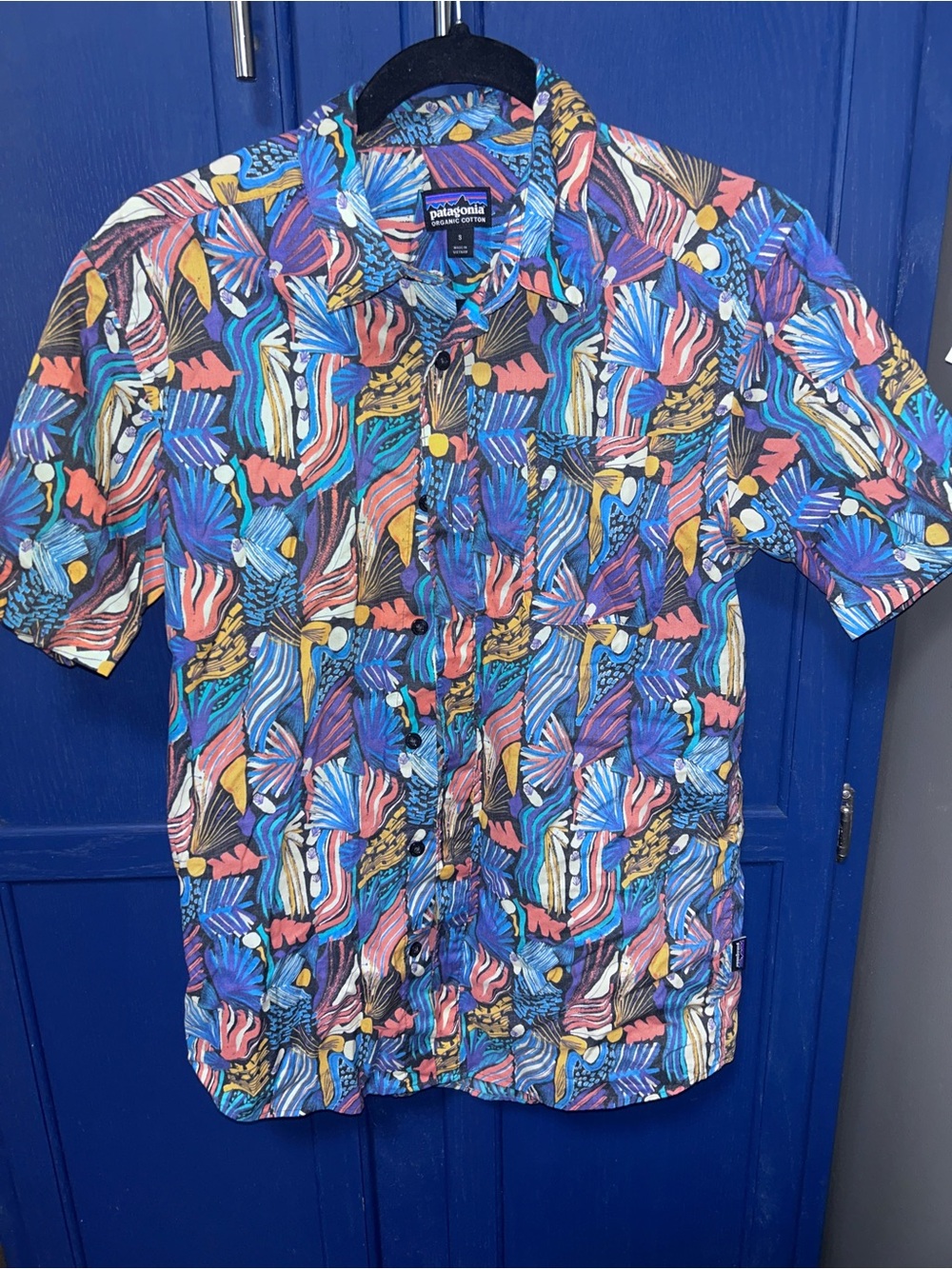 Patagonia Multicolor Abstract Print Short-Sleeve Button-Down Shirt